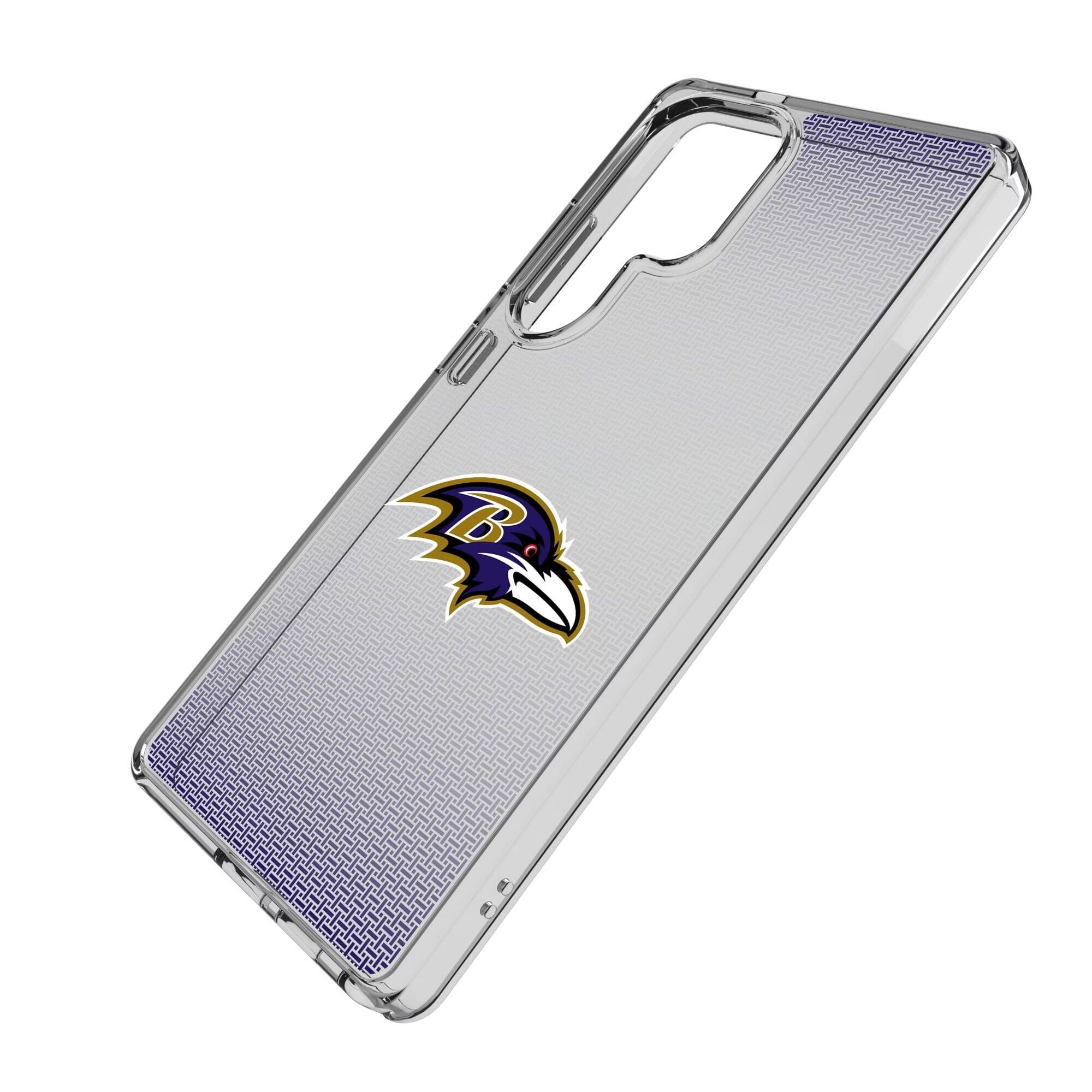 Alt View 1. Keyscaper - Baltimore Ravens Linen Logo Galaxy Clear Case - S24 Ultra - Multicolor.