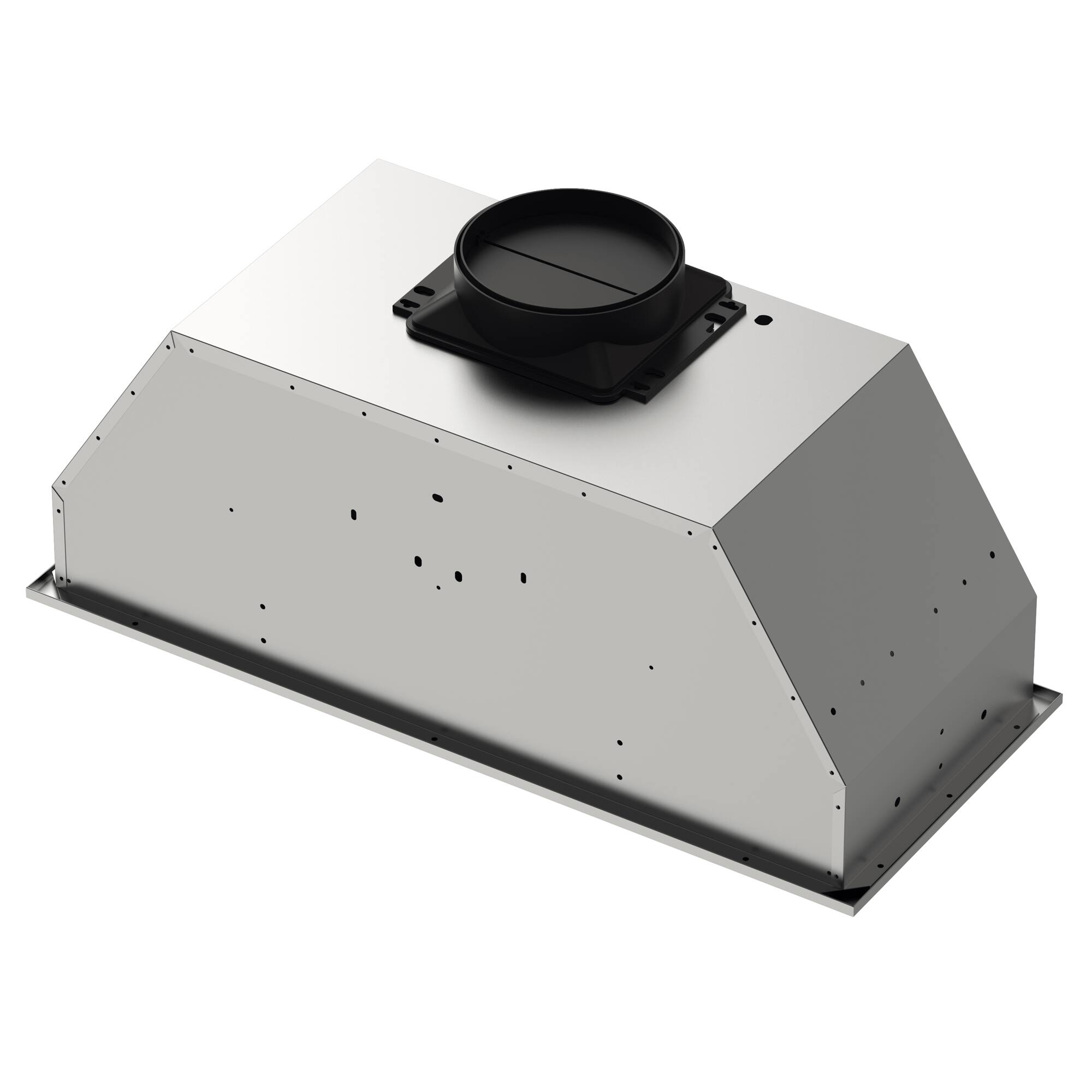 Angle. Breezary - 27.5 inches - Externally Vented - Under cabinet Range Hood with 3-Speed Fan - Silver.