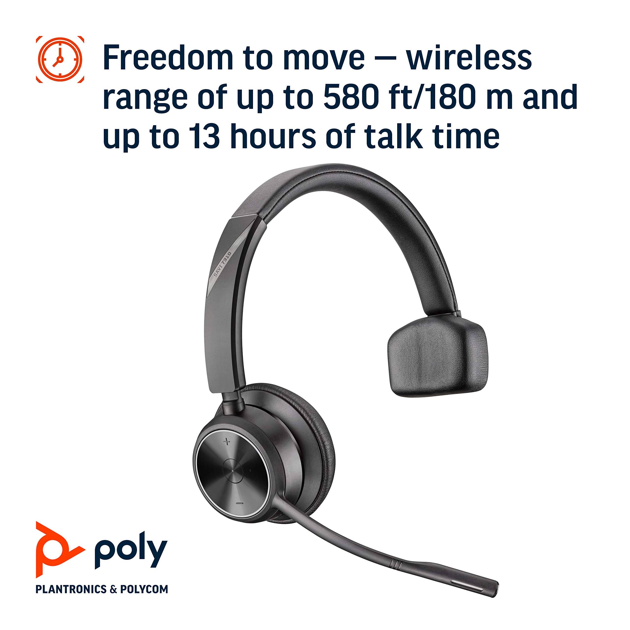 Freedom to move - wireless range of up to 580 ft/180 m and up to 13 hours of talk time

SAVI

poly
PLANTRONICS & POLYCOM
