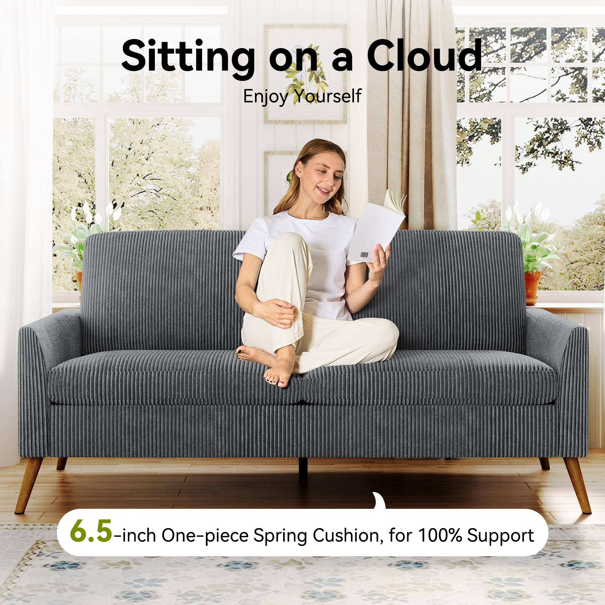 Sitting on a Cloud  
Enjoy Yourself  

6.5-inch One-piece Spring Cushion, for 100% Support