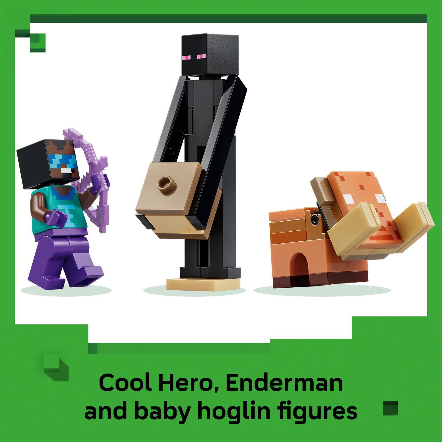 Cool Hero, Enderman and baby hoglin figures