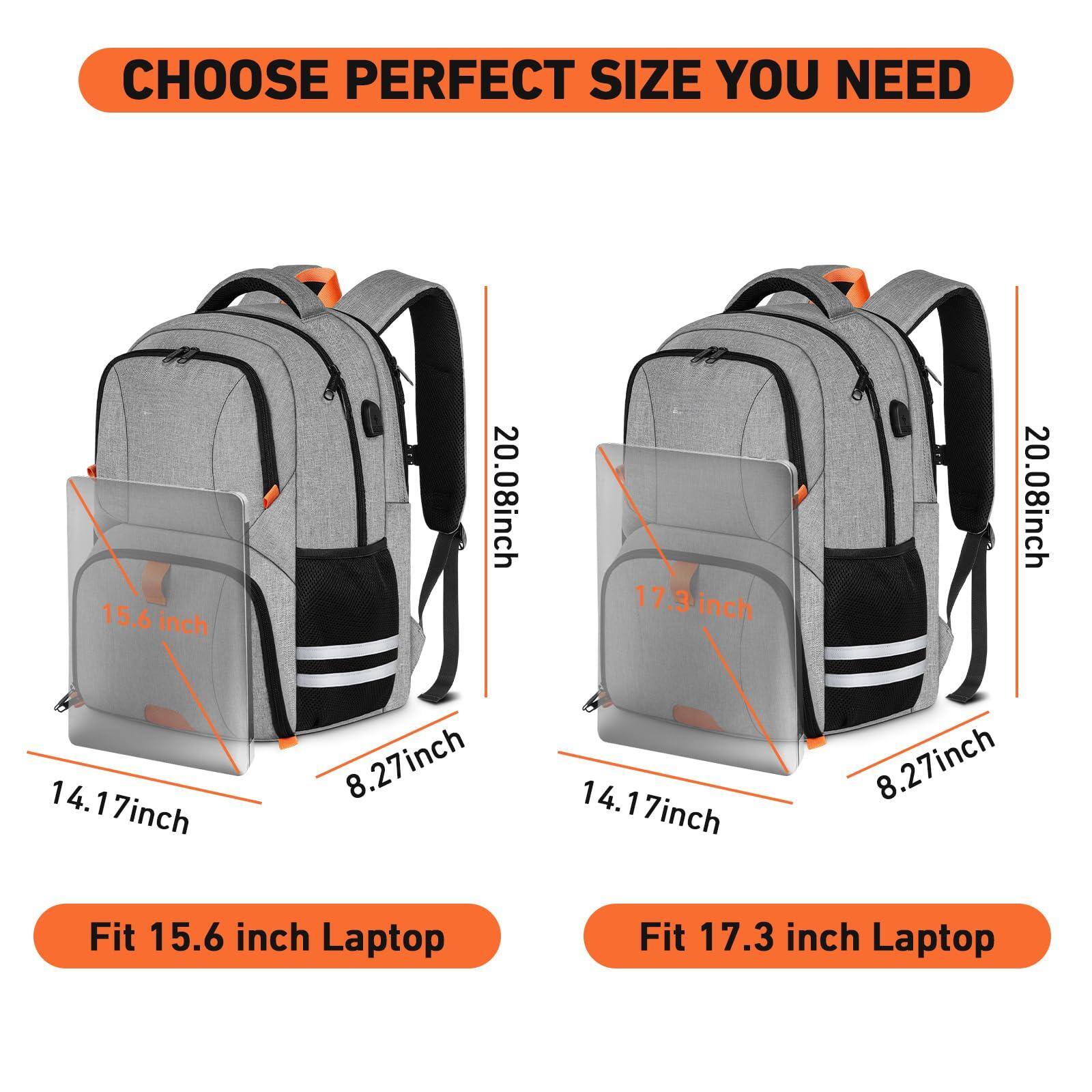 Left. Cozy Serene - Gym Backpack For Men Women  With Shoe Compartment Water Resistant Workout Sports Bag Usb Port Fit 15.6 Inch Laptop - Grey-15.6 inch.