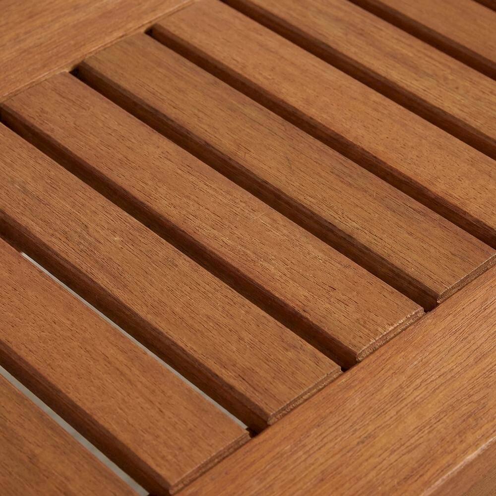 Alt View 1. Outdoor Escape - Engineered Wood Outdoor Garden Bench For Patio And Deck Seating - Light Wood.