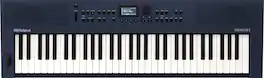 Roland - Music Creation Keyboard with 61 Note Touch-Sensitive Keys, ZEN-Core Engine Sounds, Auto-Accompaniment and Bluetooth - Midnight Blue