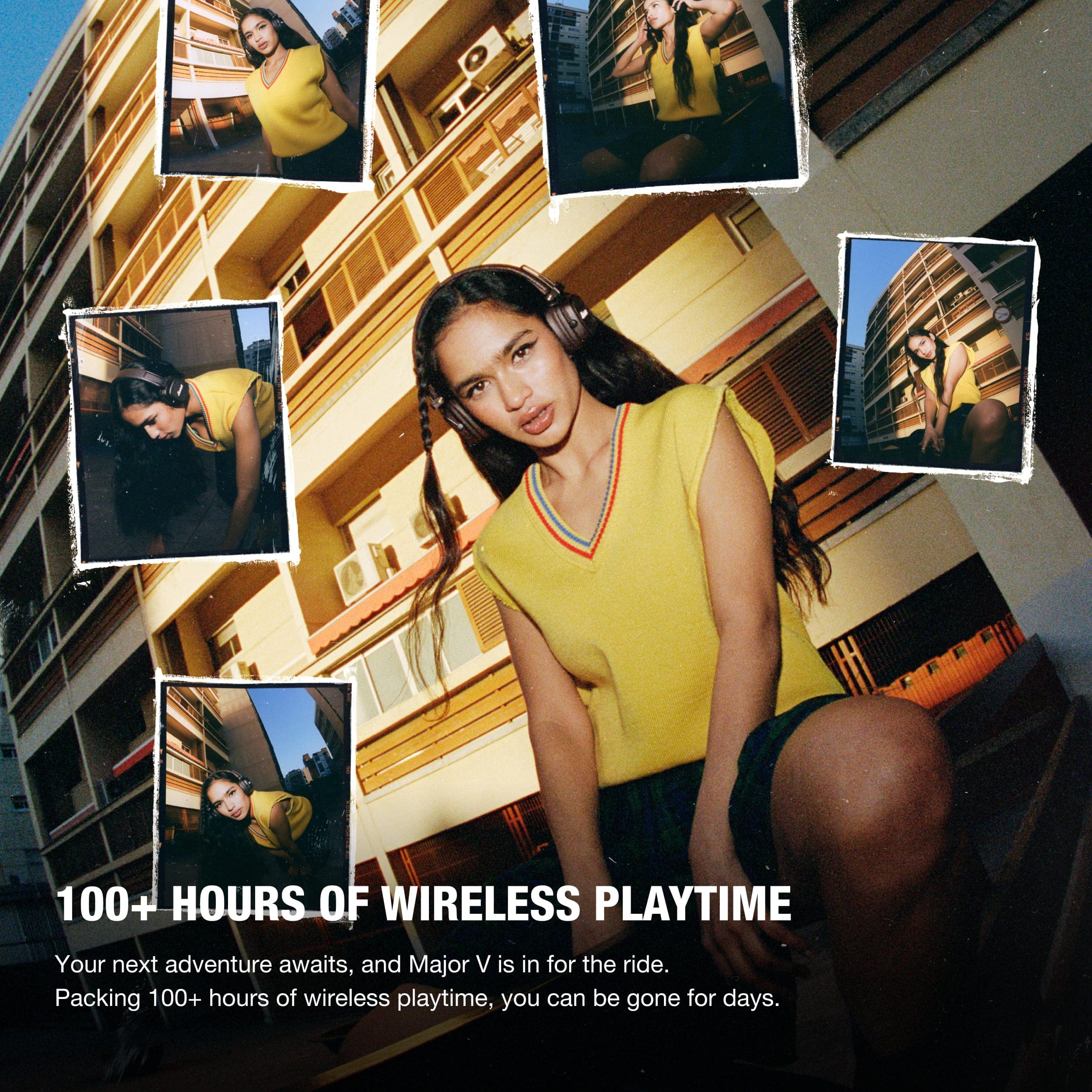 100+ Hours of Wireless Playtime: Your next adventure awaits, and Major V is in for the ride. Packing 100+ hours of wireless playtime, you can be gone for days.