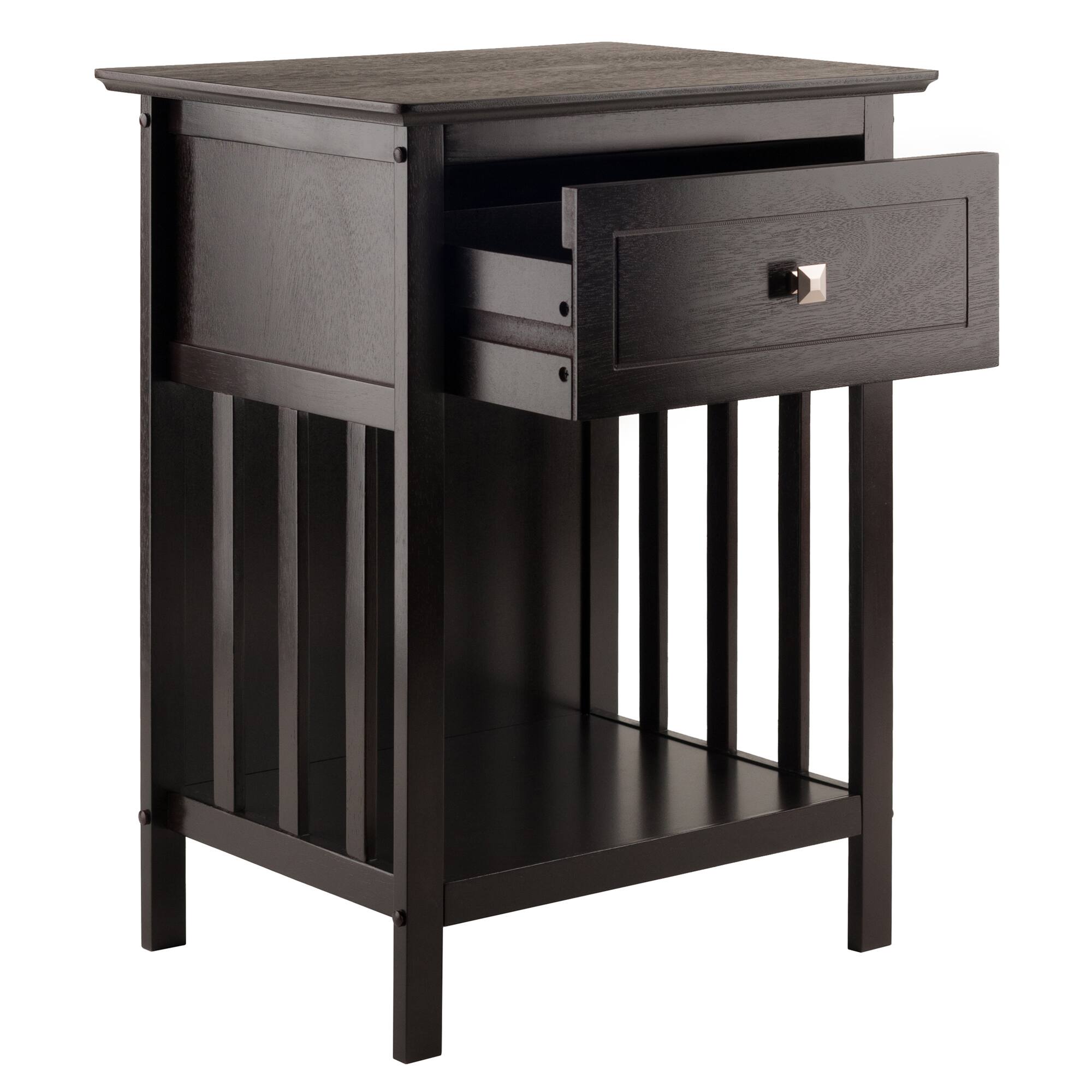 Angle. Winsome Wood - Marcel Accent Table, Nightstand - Coffee.