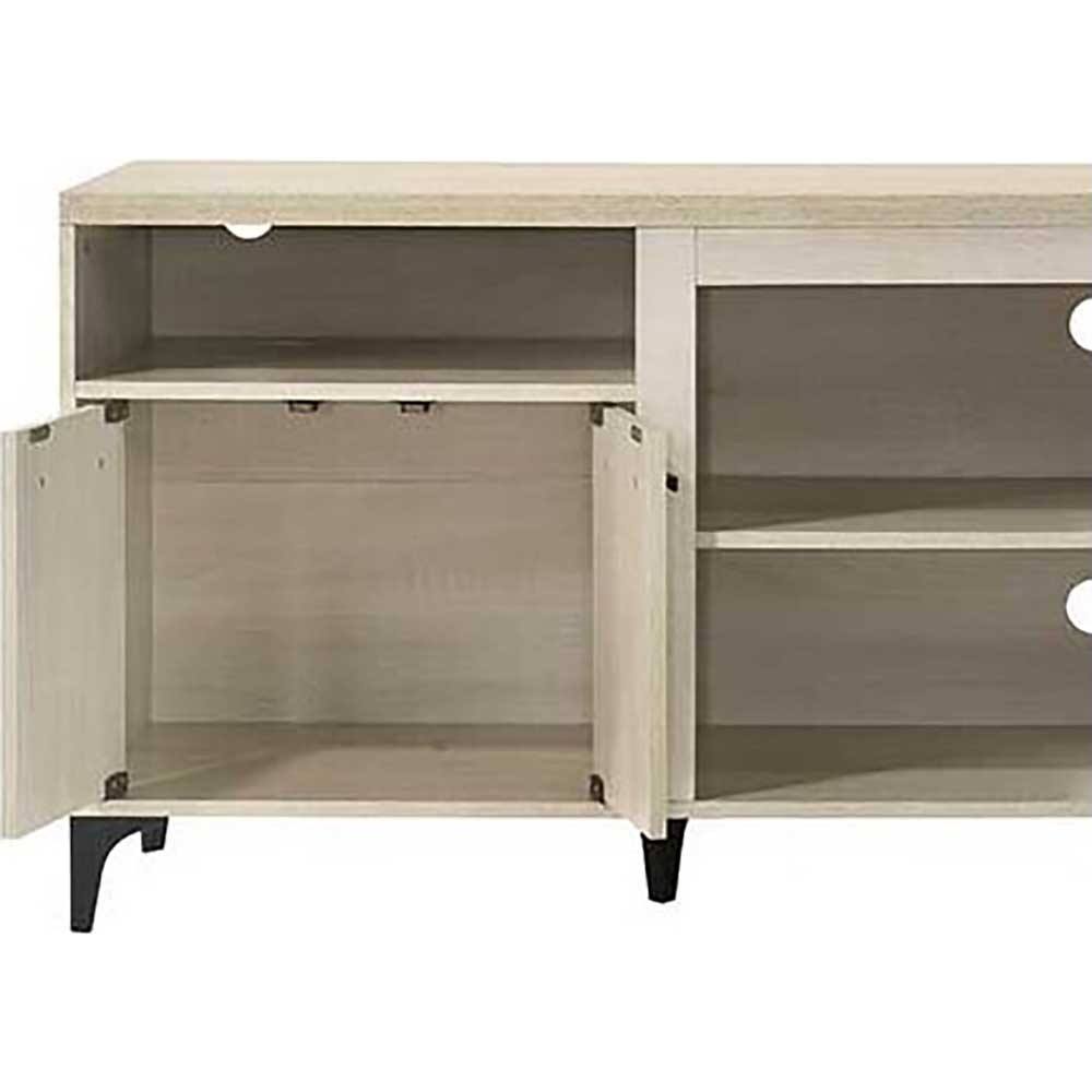 Left. Lilola Home - Evander 70" 4-Door TV Stand - Oak - Oak.