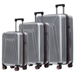 Spyder - Traverse Expandable Hardside Upright Suitcase with 360 Spinner Wheels, TSA Approved Lock - Silver