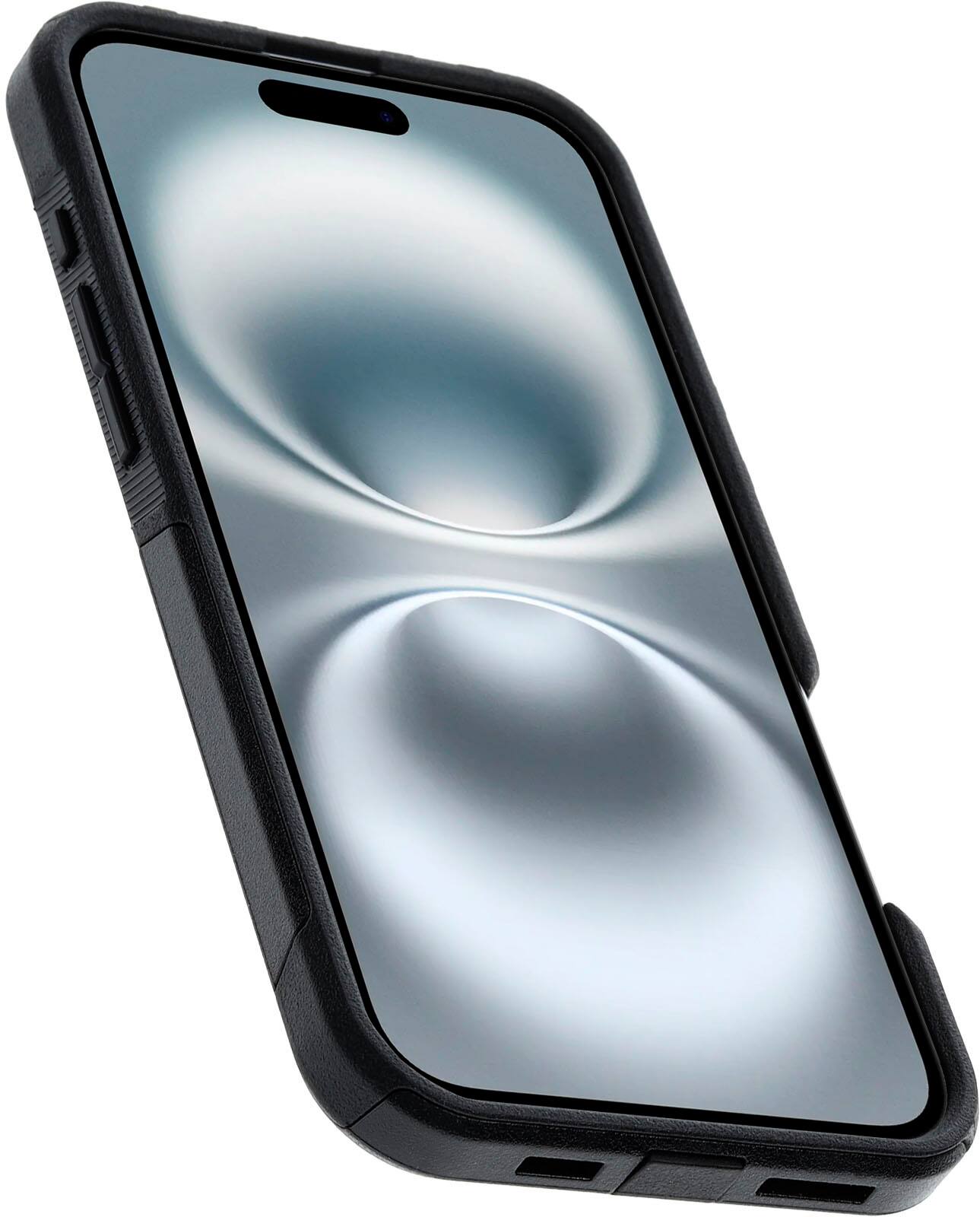 Left. OtterBox - Commuter Series Hard Shell for MagSafe for Apple iPhone 16 Plus - Black.