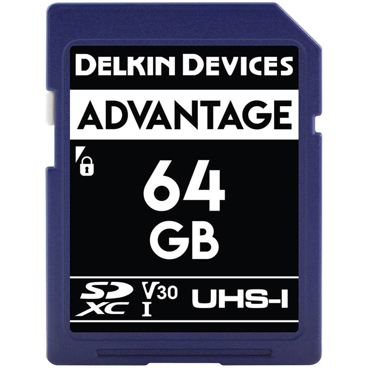DELKIN DEVICES ADVANTAGE 64 GB SD V30 UHS-I XC I