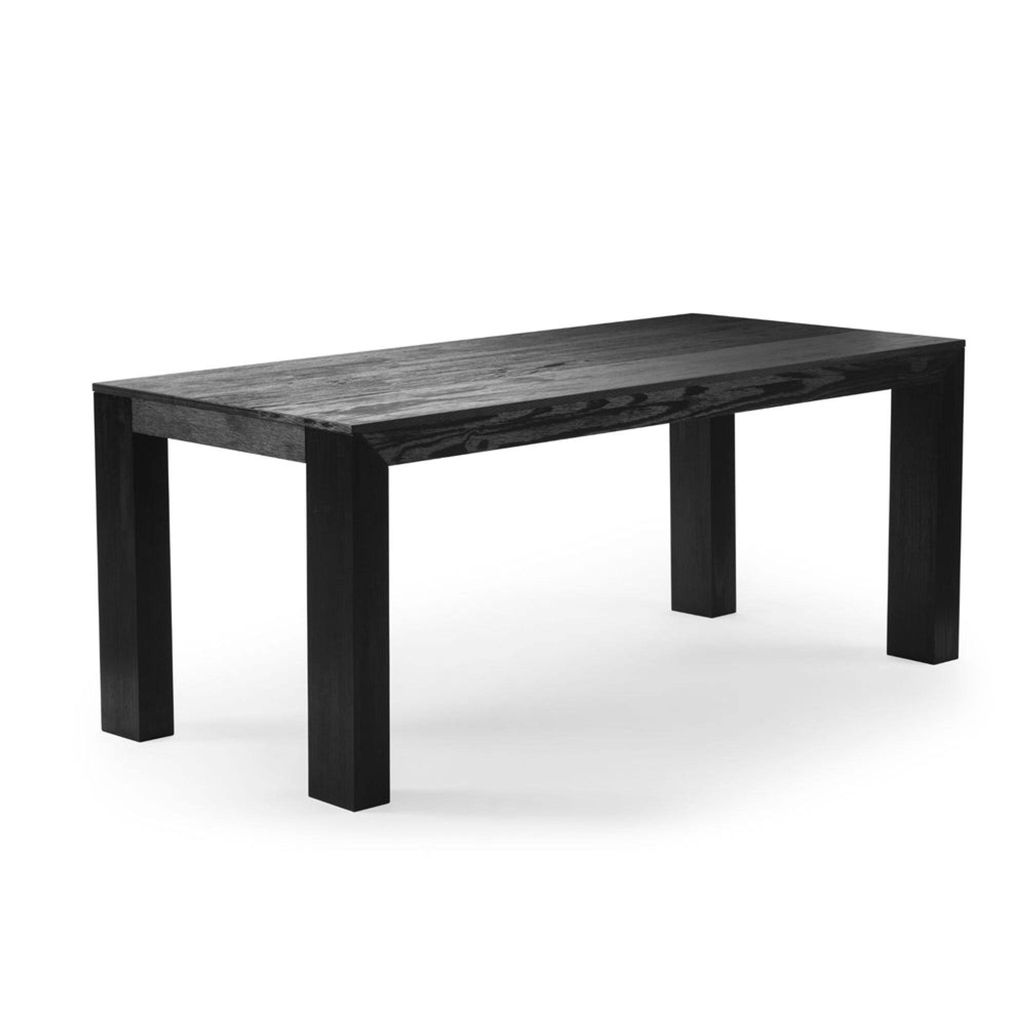Alt View 9. Plank+Beam - Modern Solid Wood Dining Table, Black Wirebrush - Black Wirebrush.