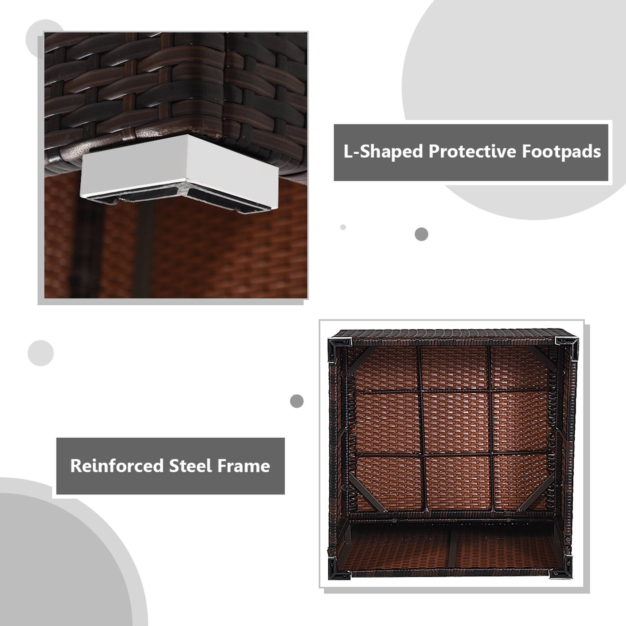 L-Shaped Protective Footpads
Reinforced Steel Frame