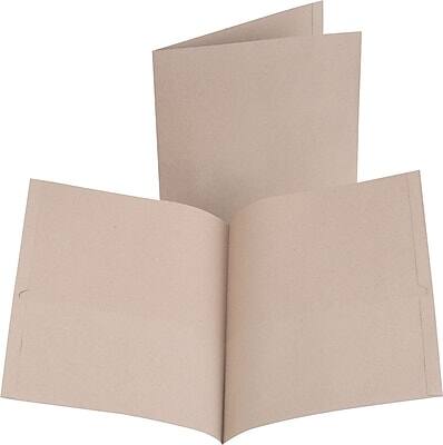 Front. Oxford - Oxford® Earthwise 2-Pocket School Folder, Natural, 10/Pack (00574) - Natural.