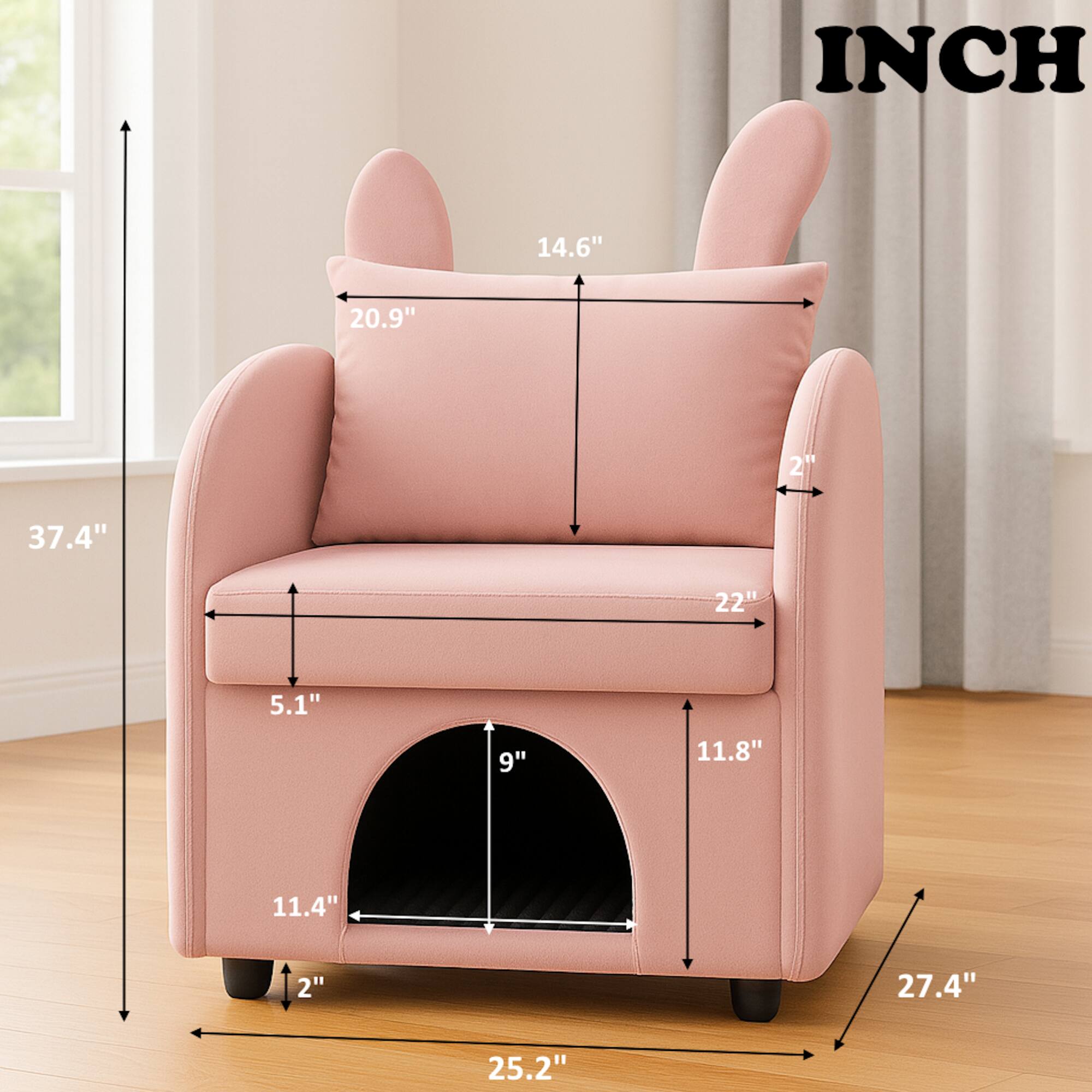 Sure, here are the measurements grouped and corrected:

- **Height:** 37.4"
- **Width:** 27.4"
- **Depth:** 25.2"
- **Seat Height:** 5.1"
- **Seat Depth:** 11.4"
- **Back Height:** 14.6"
- **Back Width:** 20.9"
- **Arm Height:** 2"
- **Arm Width:** 22"
- **Arm Depth:** 11.8"
- **Cushion Width:** 20.9"
- **Cushion Depth:** 11.8"
- **Cushion Height:** 14.6"
- **Cushion Thickness:** 2"
- **Cushion Width:** 22"
- **Cushion Depth:** 11.8"
- **Cushion Height:** 14.6"
- **Cushion Thickness:** 2"
- **Cushion Width:** 20.9"
- **Cushion Depth:** 11.8"
- **Cushion Height:** 14.6"
- **Cushion Thickness:** 2"
