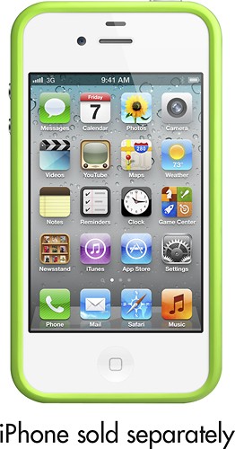 decaan Vooraf bekennen Best Buy: Apple® Bumper for Apple® iPhone® 4 and iPhone 4S Green MC671ZM/B