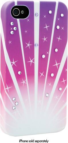 Front Standard. Venom Communications - Armor Purple Spotlight Shell Case for Apple® iPhone® 4 and 4S - Purple/White.