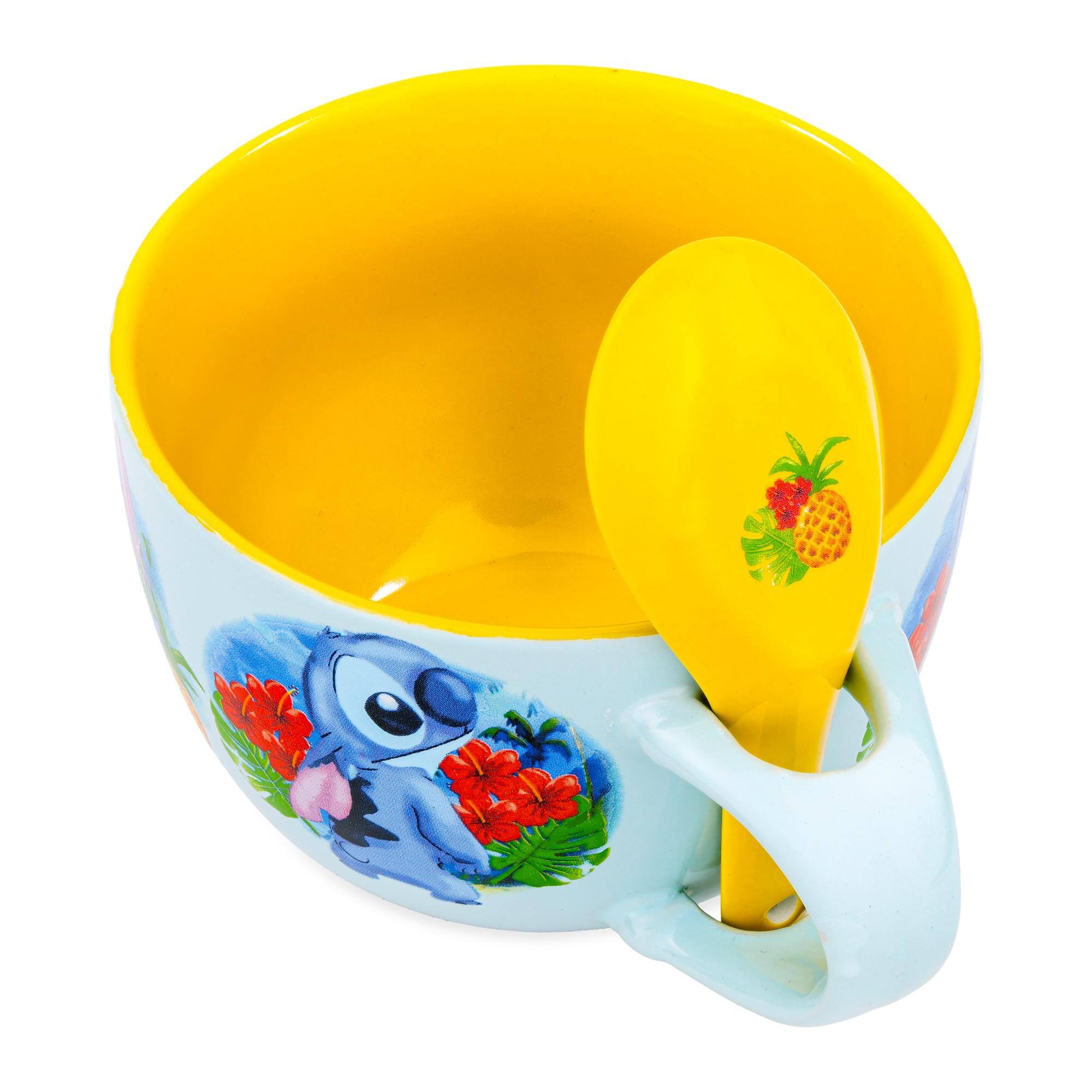 Alt View 10. Silver Buffalo - Disney Lilo & Stitch Tropical Ceramic Soup Mug With Spoon | Holds 24 Ounces - Blue.