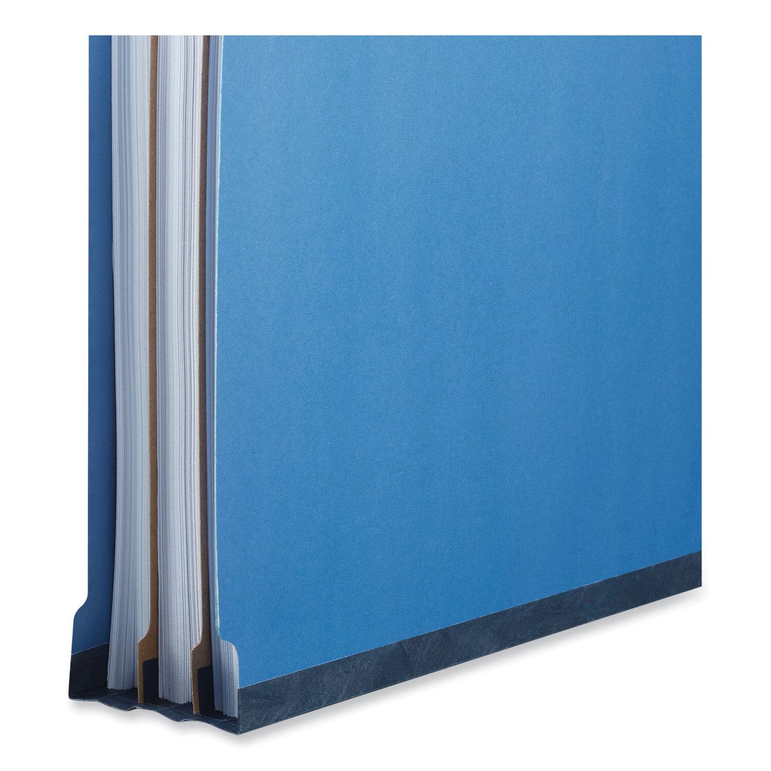 Angle. Universal - Six Section Pressboard Classification Folders  2.5 Expansion  2 Dividers    Letter Size  Blue  10 per Box.