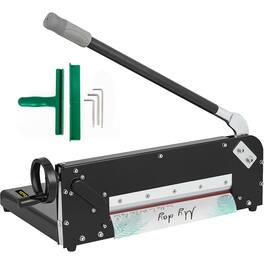 VEVOR - Paper Cutter 12Inch A4 Commercial Heavy Duty Paper Cutter 300 Sheets 45HRC Hardness Stack Cutter Metal Base Desktop - White + Black