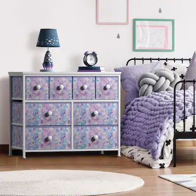 Sorbus 8-Drawer Chest Storage Tower, Knob Handle, Fabric Dresser for Bedroom TIe-Dye Purple Sorbus 8-Drawer Chest Storage Tower, Knob Handle, Fabric Dresser for Bedroom TIe-Dye Purple