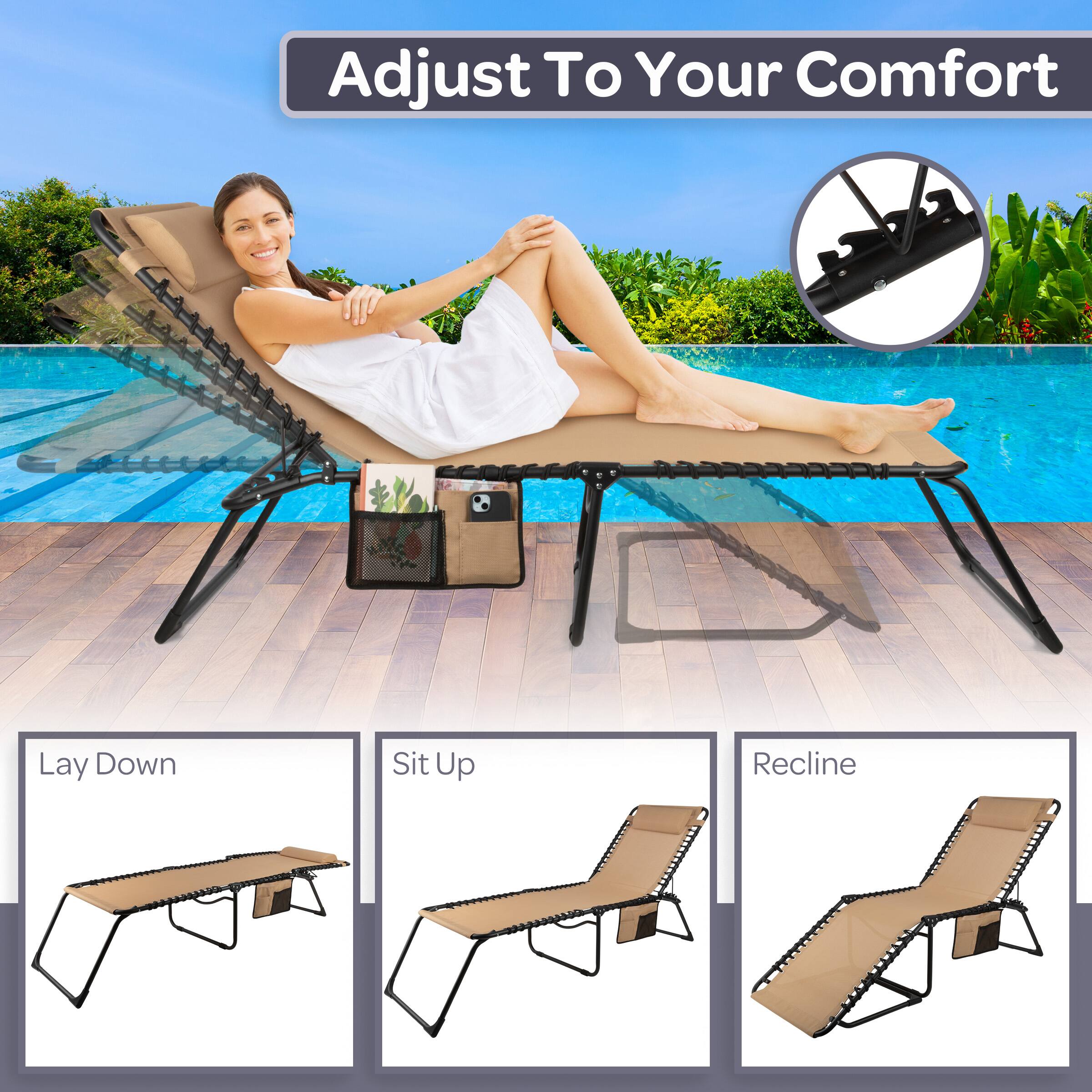 Adjust To Your Comfort

Lay Down

Sit Up

Recline