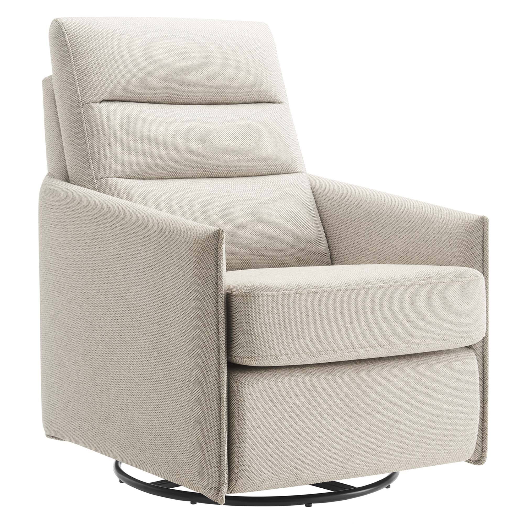 Angle. Modway - Etta Upholstered Fabric Lounge Chair by Modway - Oatmeal.