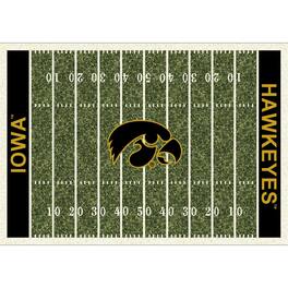 Imperial - Iowa Hawkeyes 5'4'' x 7'8'' Home Field Rug - Black