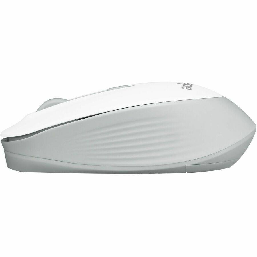 Alt View 3. Adesso - Adesso Wireless Mouse with AI CoPilot Shortcut Button (White) - Optical - Wireless - 30 ft - Radio Frequency - 2.40 GHz - White.