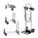 Alt View 5. VEVOR - Aluminum Folding Hand Truck, 2 in 1 Design 400 lbs Capacity, Heavy Duty Industrial Collapsible cart - Silver.
