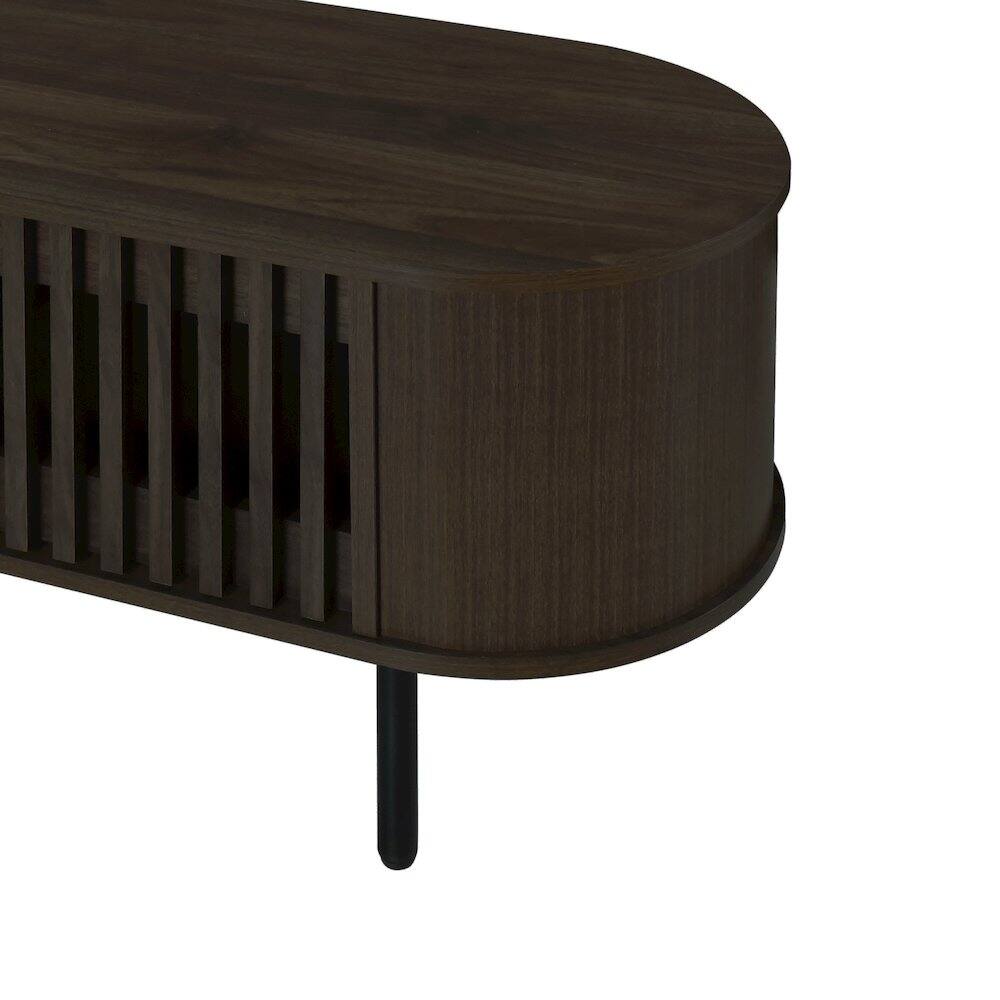 Alt View 3. New Classic Furniture - Brax Walnut TV Stand - Brown.