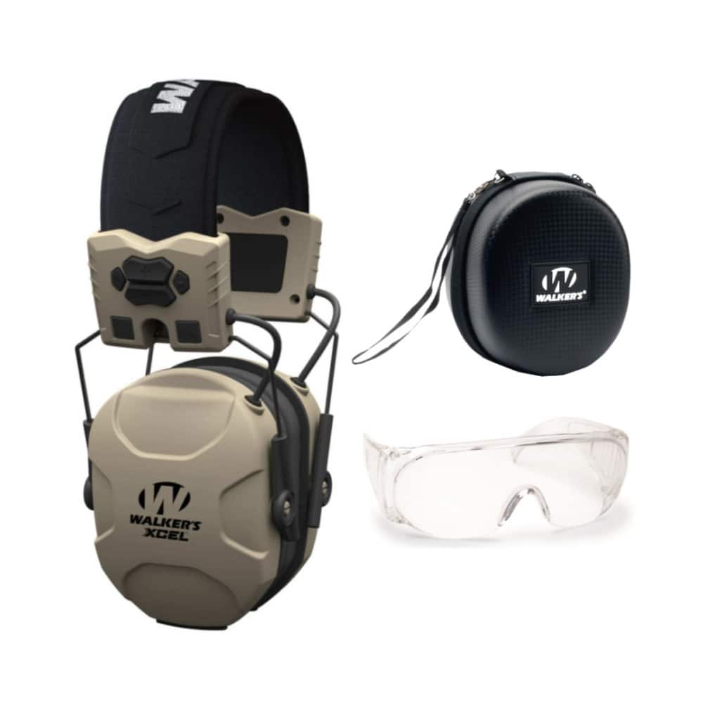 Walker’s - Walker's XCEL 100 Digital Electronic Muff Voice Clarity with OTG Glasses, Case - Beige price history on PriceWatchPro