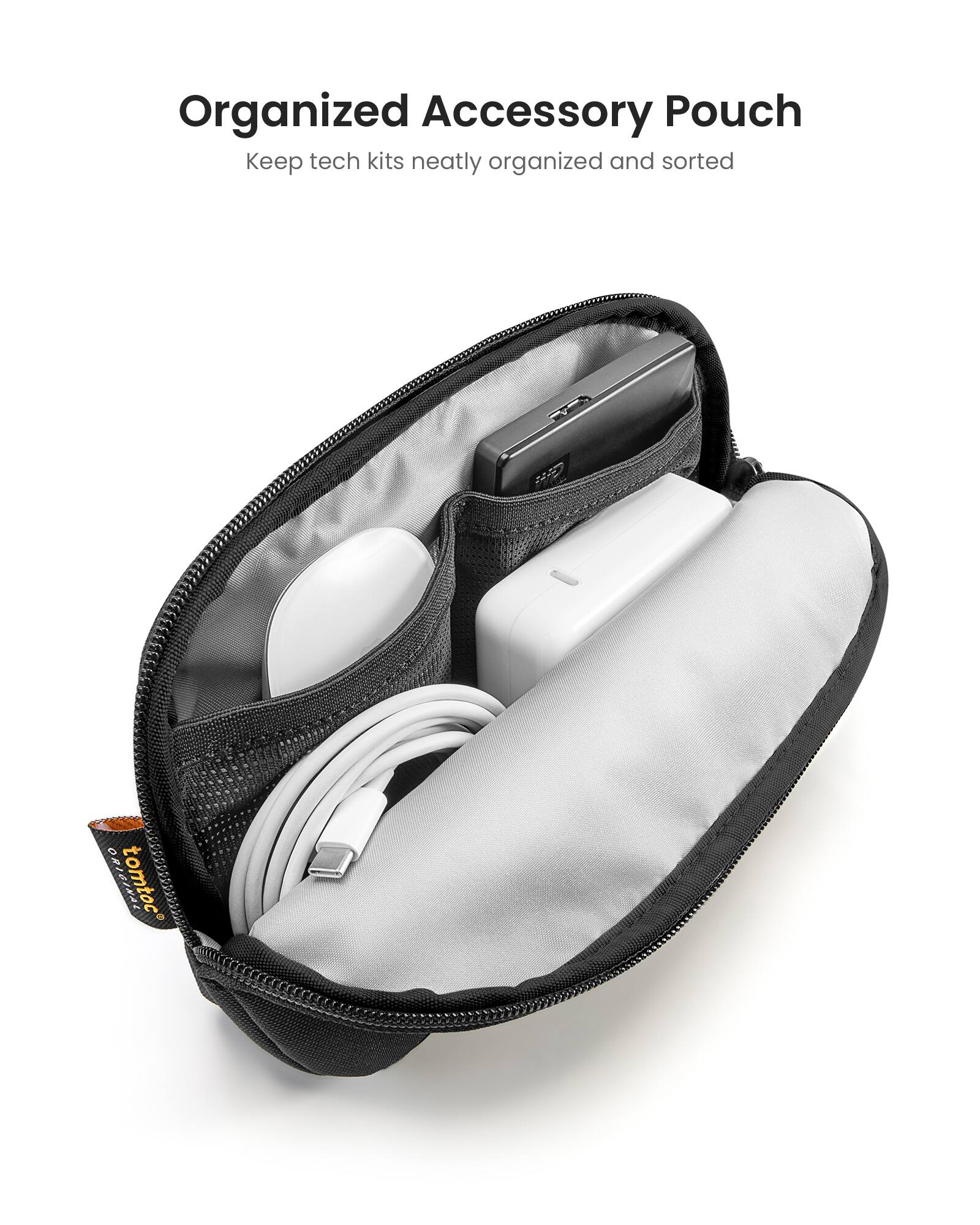 Organized Accessory Pouch: Keep tech kits neatly organized and sorted.