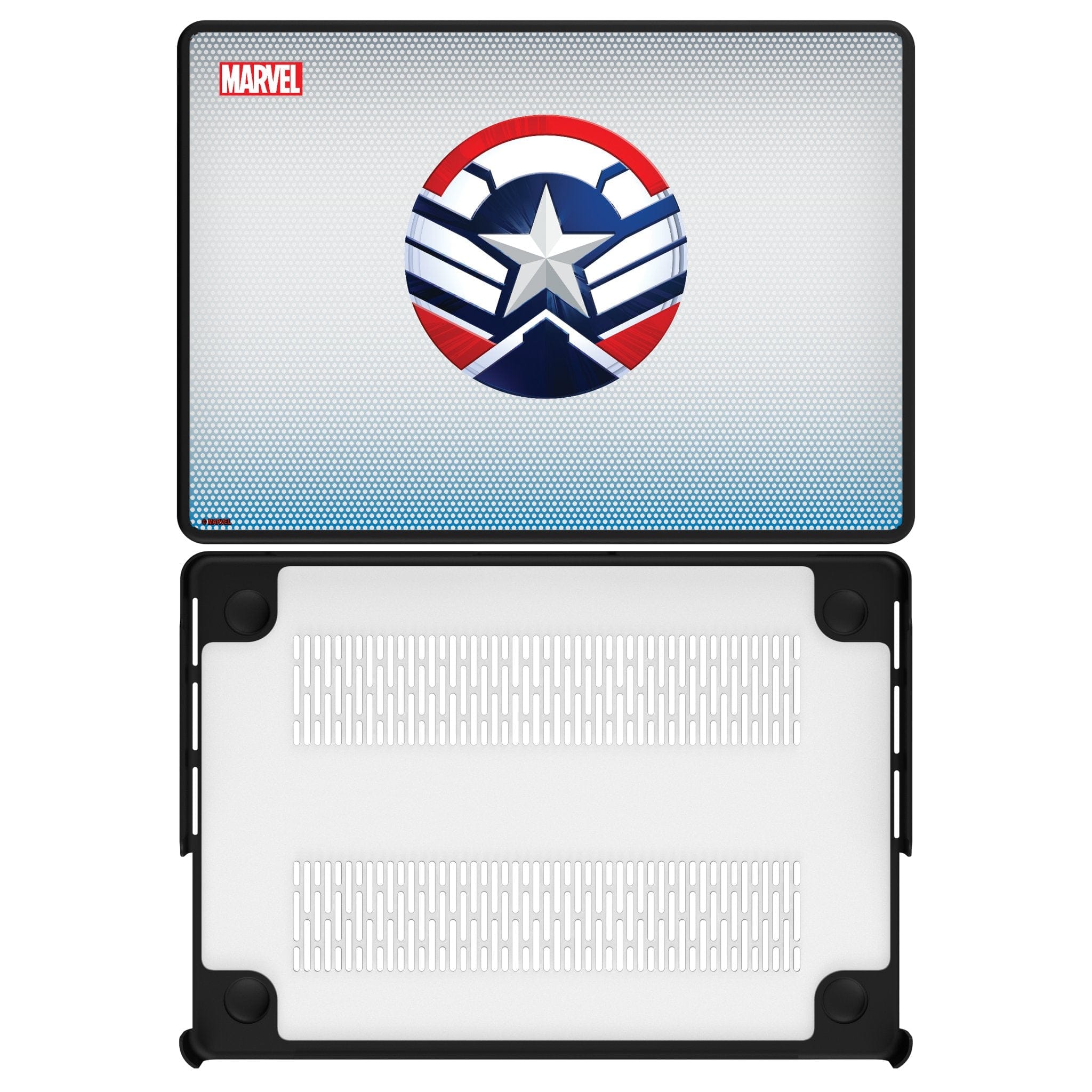 Keyscaper - Marvel Grid Laptop Case - Apple MacBook Air 13-inch (M2, 2022)/(M3, 2024) - Sam Wilson Captain America