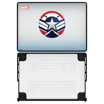 Front. Keyscaper - Marvel Grid Laptop Case - Apple MacBook Pro (13-inch, 2020) - Sam Wilson Captain America.