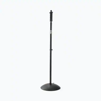 Front. On Stage Stands - On-Stage MS7255PG Pistol Grip Dome Base Microphone Stand - Black.