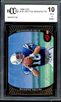 Upper Deck - Peyton Manning Rookie Card 1998 UD3 #181 BGS BCCG 10