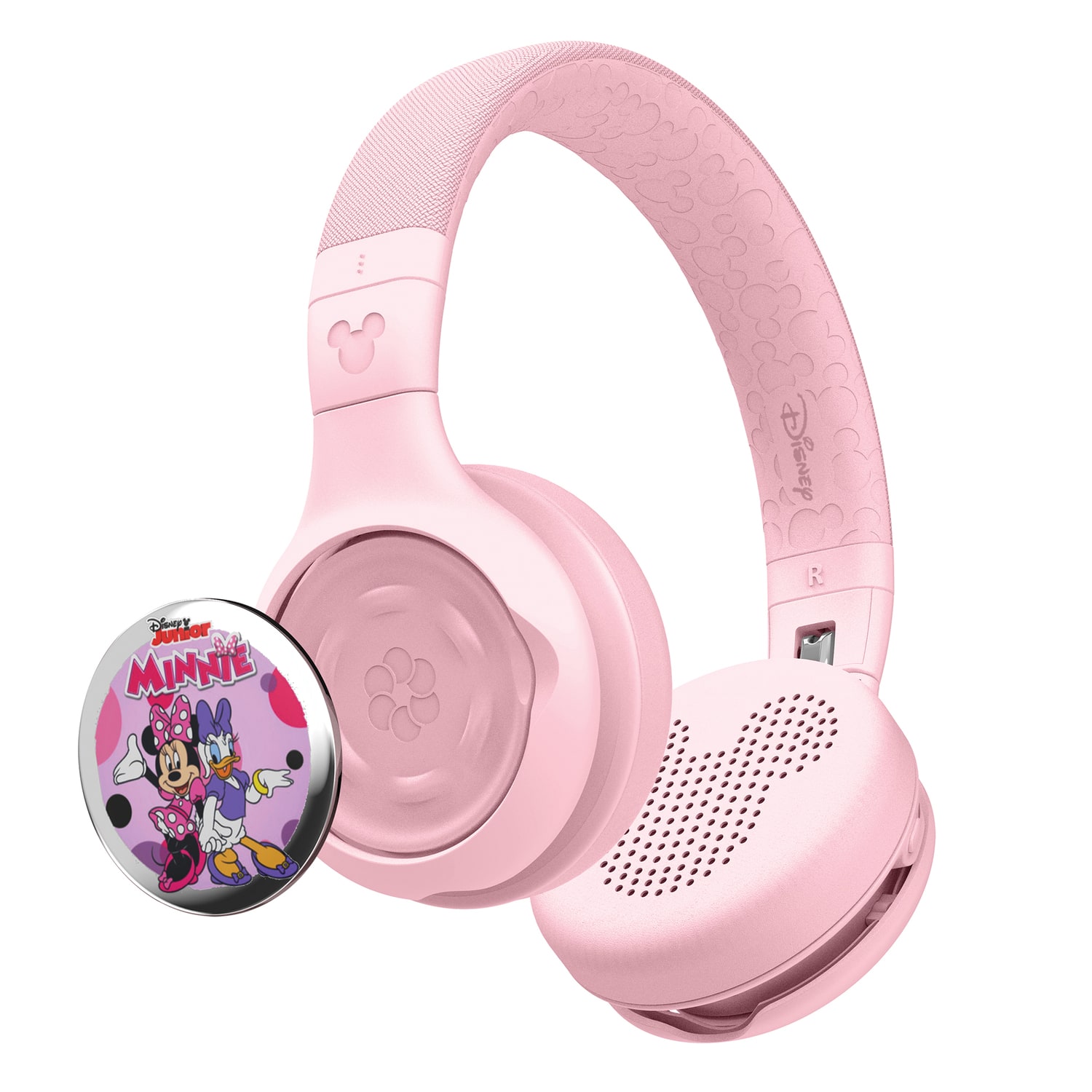 ONANOFF - StoryPhones Storytelling Foldable Bluetooth Kids Headphones Intro Bundle with Mickey Mouse Story Disk - Pink