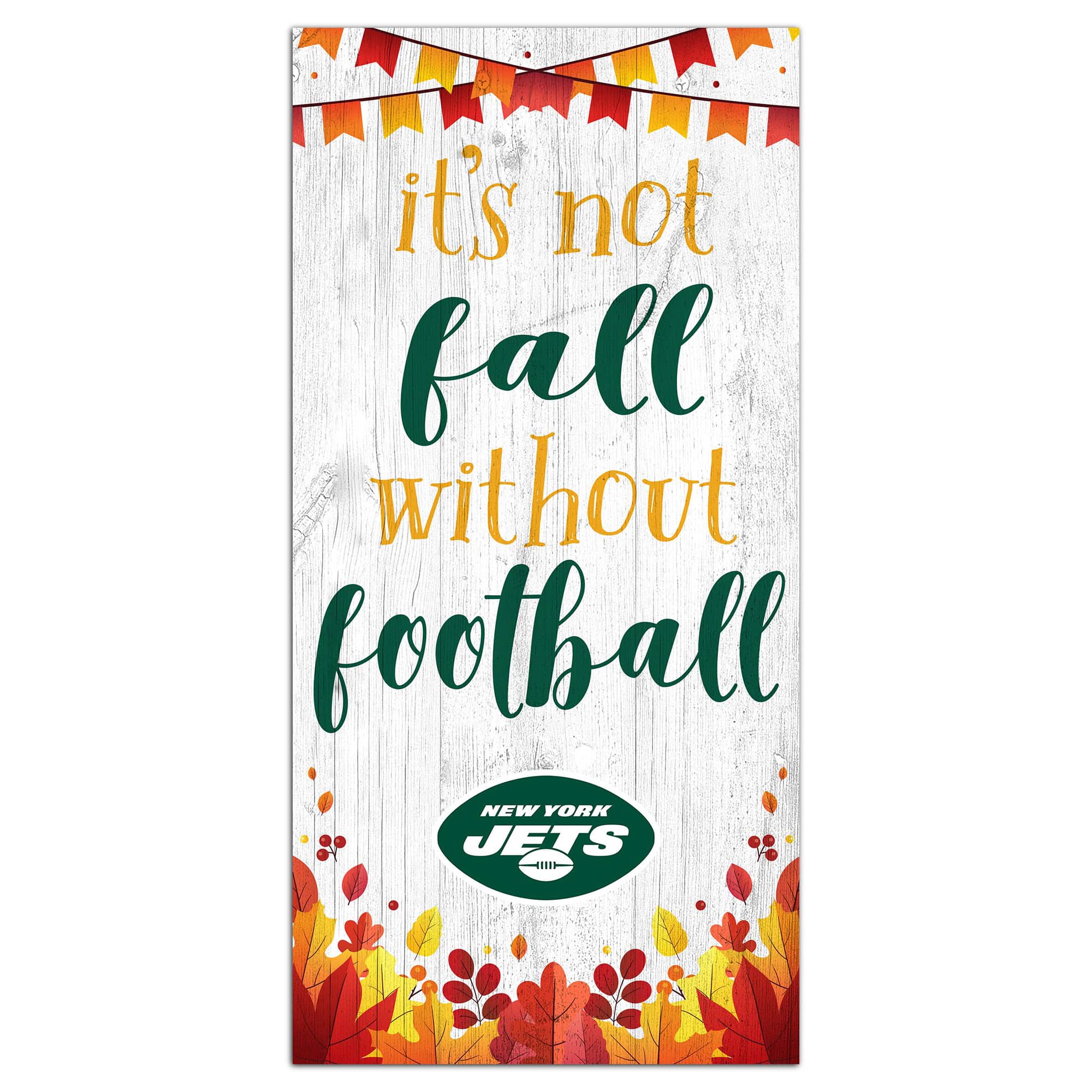 Fan Creations - 6'' x 12'' Not Fall Without Football Sign - White price history on PriceWatchPro