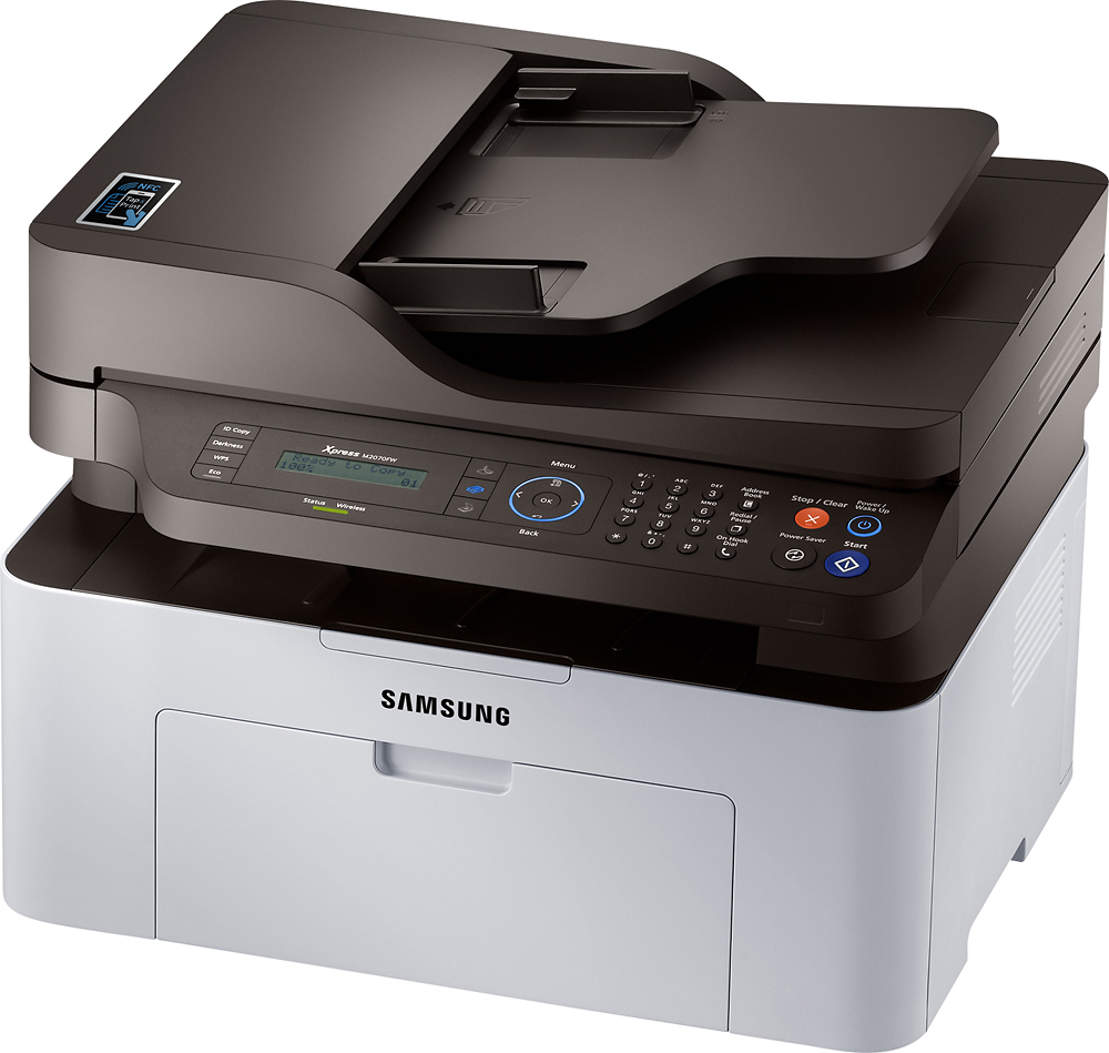 Best Buy: Samsung M2070FW Wireless Black-and-White All-In-One Laser Printer Black/Gray