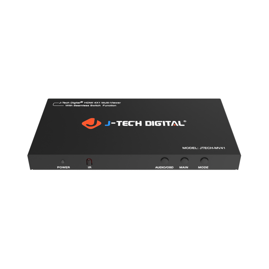 Jtech J Tech Digital 1080P 60Hz 4x1 Quad HDMI Multiviewer and Switch Black ...