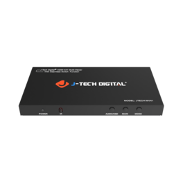 J-Tech Digital - 1080P 60Hz 4x1 Quad HDMI Multiviewer and Switch - Black