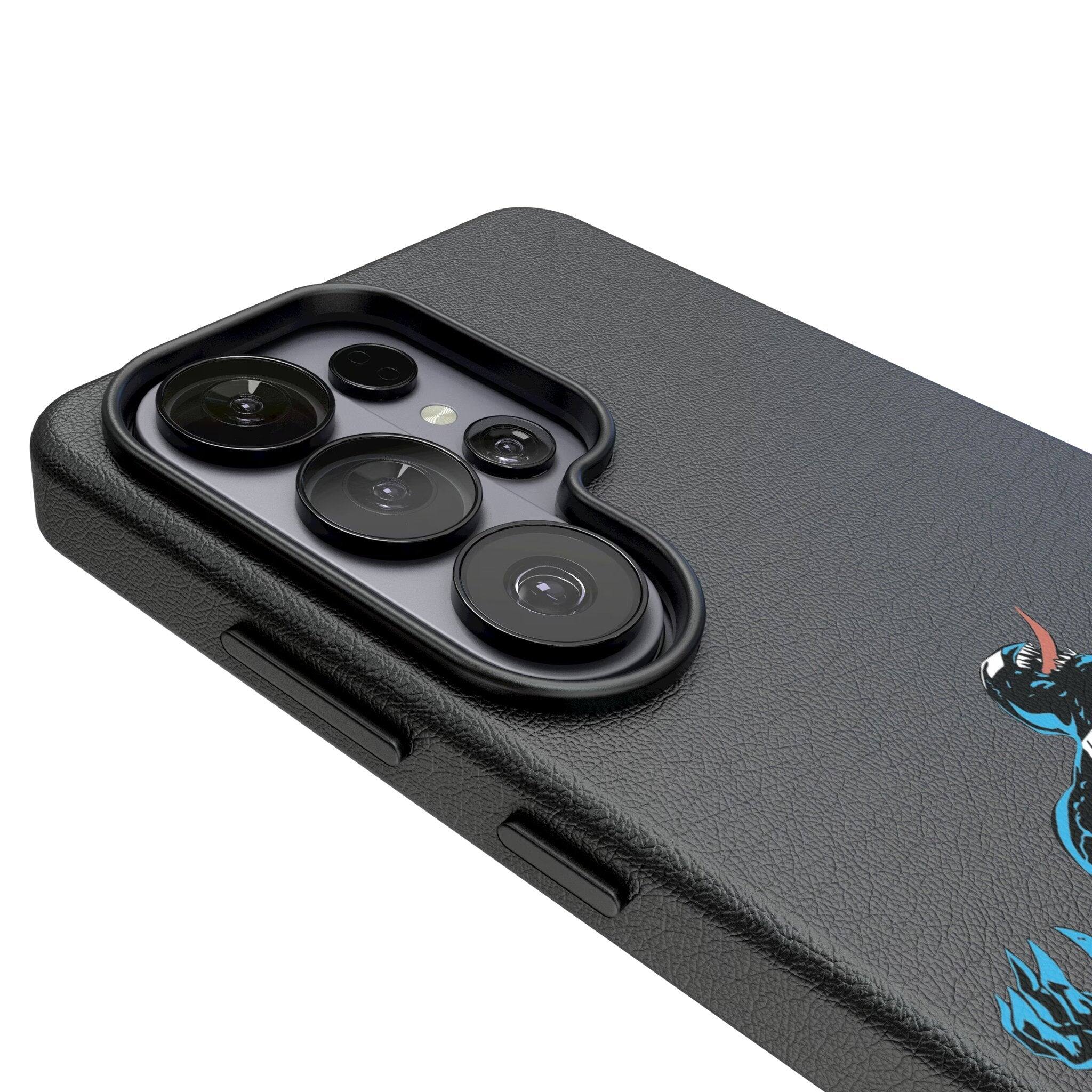 Left. Keyscaper - Marvel Badge MagSafe Compatible Phone Case - Samsung Galaxy S26 - Venom 1.