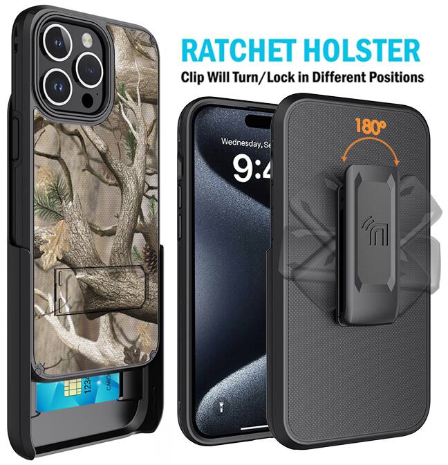 RATCHET HOLSTER  
Clip Will Turn/Lock in Different Positions  
Wednesday, S 9:41  
180°  
1234 CARD