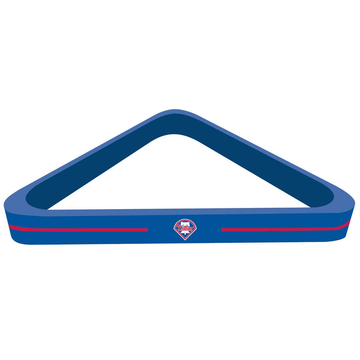 Front. Imperial - Philadelphia Phillies Billiard Ball Triangle Rack - Multicolor.