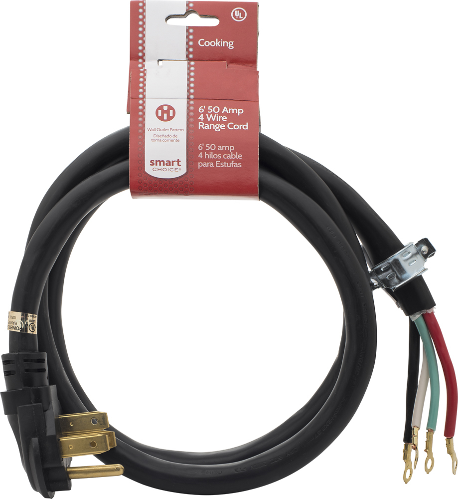 New 4-Foot 6/2 & 8/1 50AMP 3-Prong Range Cord with Male Plug 