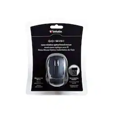 Front. Verbatim - Mini Travel Wireless Optical Mouse - Graphite.