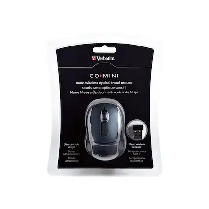 Front. Verbatim - Mini Travel Wireless Optical Mouse - Graphite.