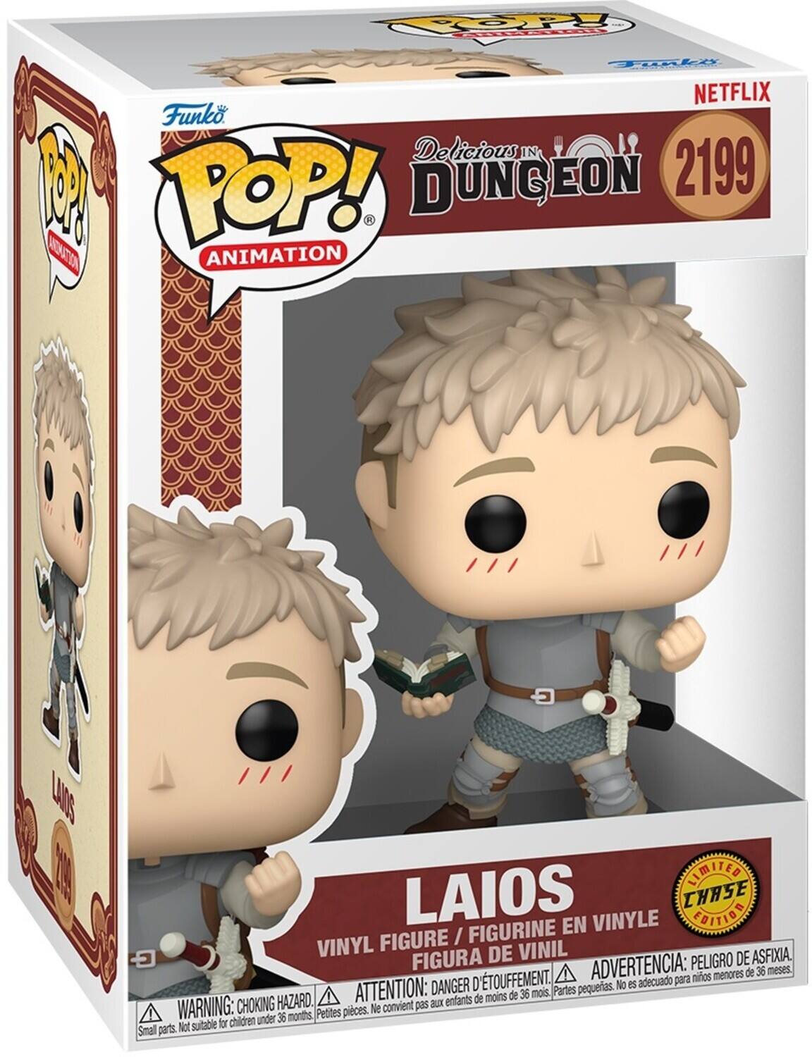 TOP gl NETFLIX Funko Delicious IN M POP! DUNGEON EON 2199 H ADTTON ANIMATION LAIOS LIMITED LAIOS EN VINYLE CHASE FRITION FIGURE / FIGURINE VINYL DE VINIL DE ASFIXIA FIGURA ADVERTENCIA: PELIGRO menores de 36 meses. TOUFFEMENT. adecuado para nios ATTENTION: DANGER D Partes pequeias. No es de menos de 36 mois. CHOKING HAZARD. convient pas aux enfants WARNING: under 36 months, Petites pieces. Ne Not suitable for children Small parts.