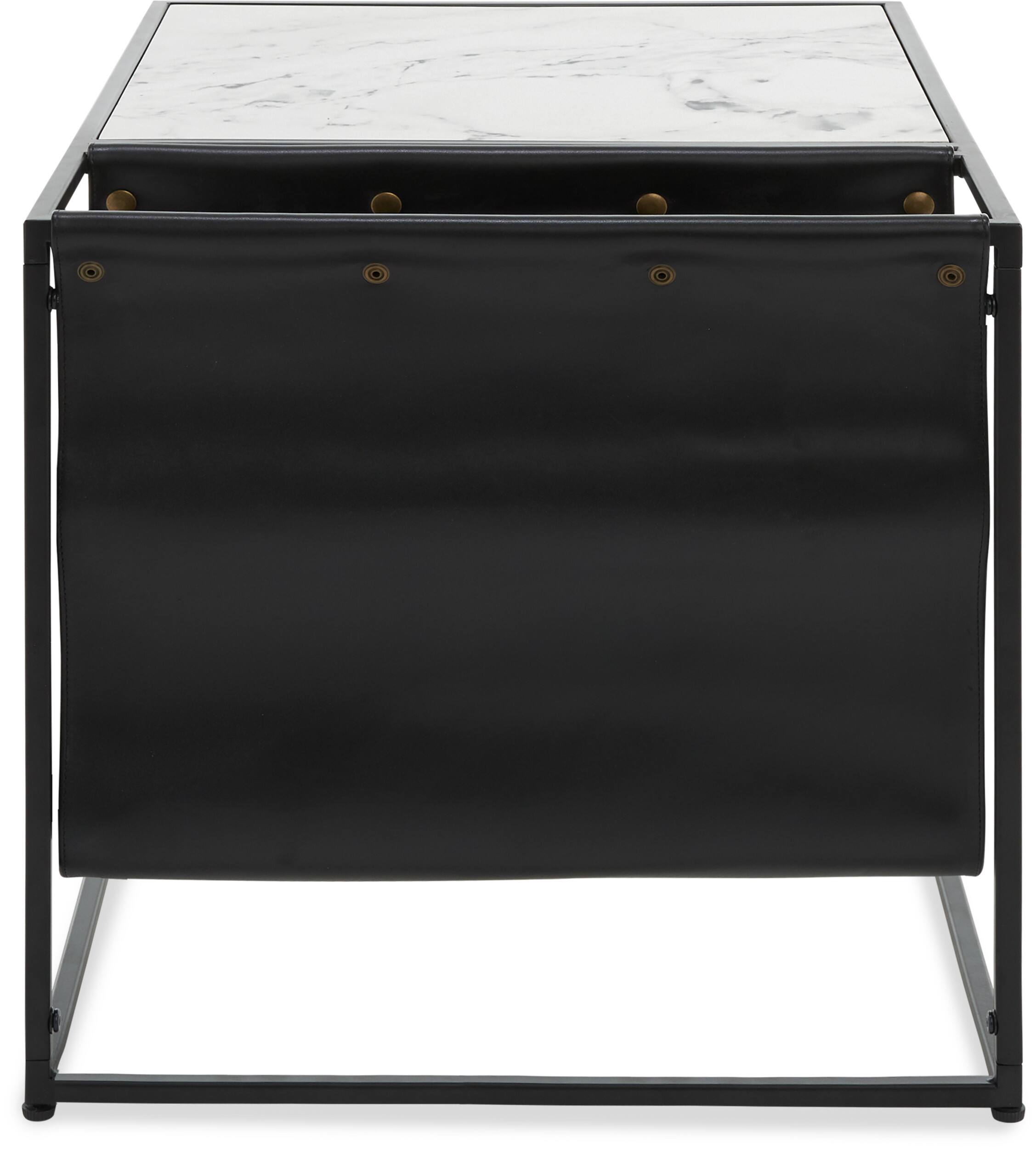 Alt View 15. Click Decor - Wilson Magazine Storage End Table, Marble Print - White Marble Print.