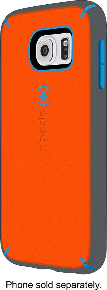 Front. Speck - Mightyshell Case for Samsung Galaxy S 6 Cell Phones - Orange/Blue/Gray.